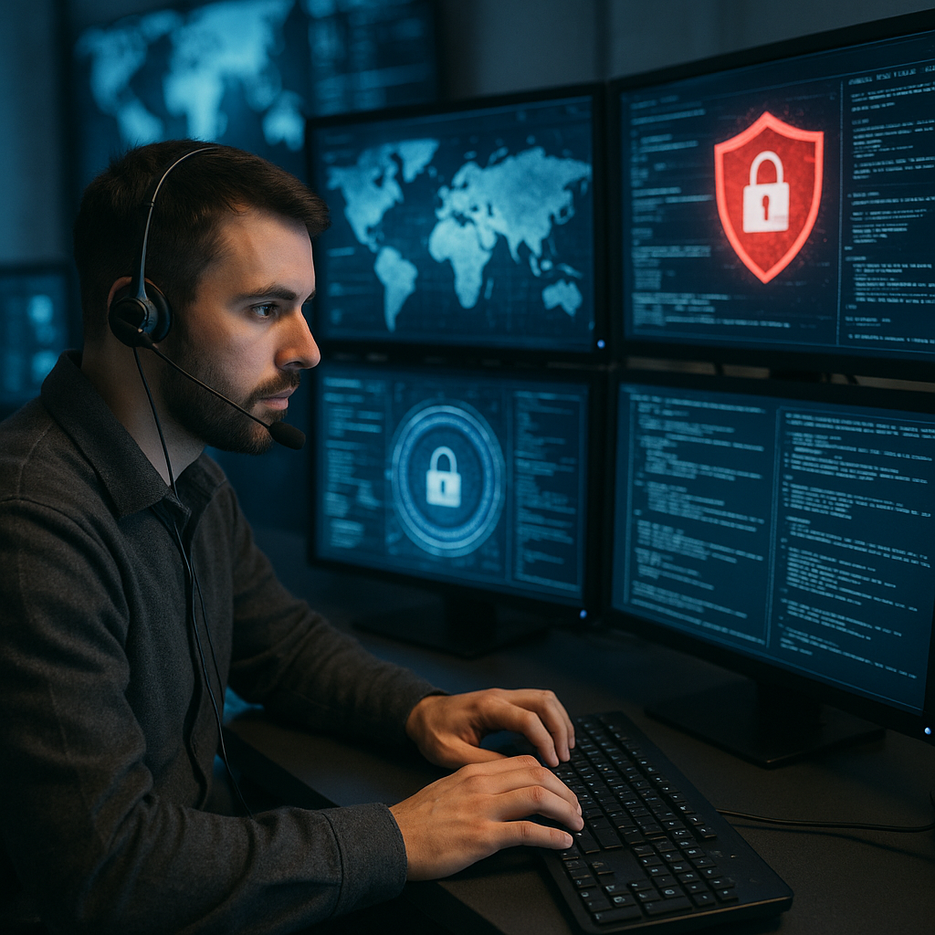 security analyst working